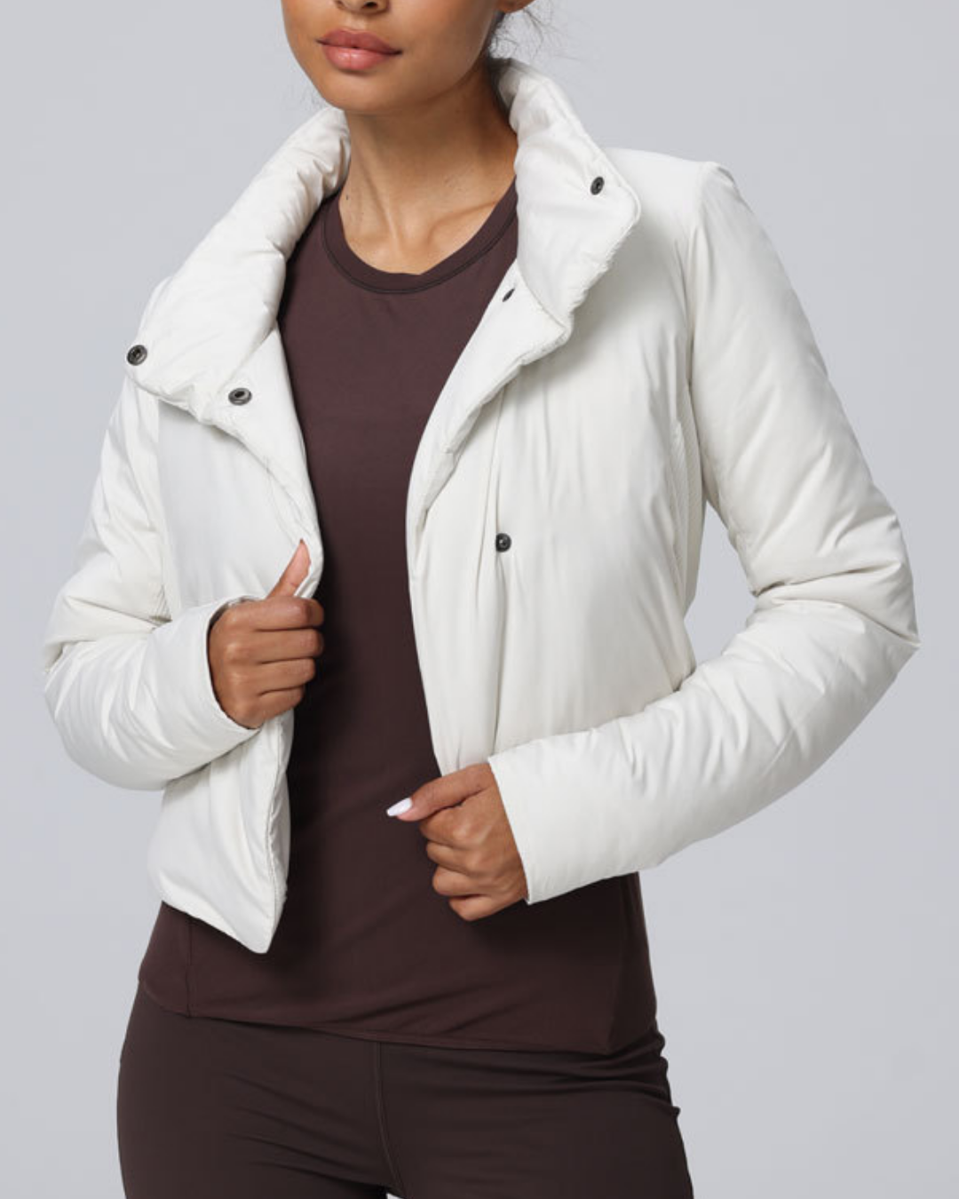 スタンドカラーサイドリブパデットジャケット 3932