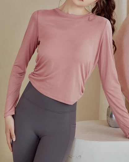 バッグツイストヨガロングトップ 3961