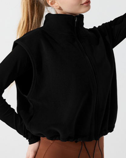 スタンドカラーウォームドロストベスト 3928