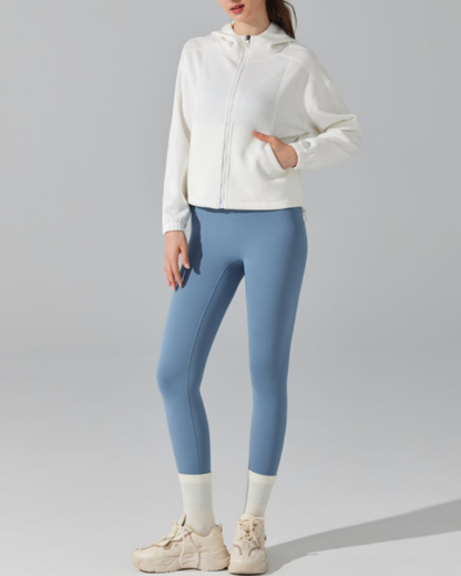 ウエストドロストストレッチジップフーディー 3918