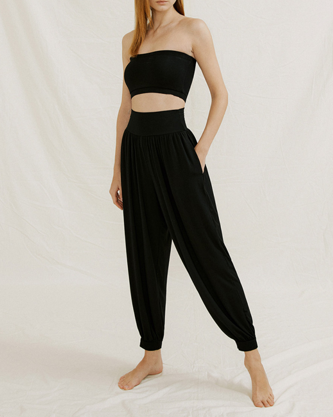 ニュアンスカラーリラックスアラジンパンツ 3966