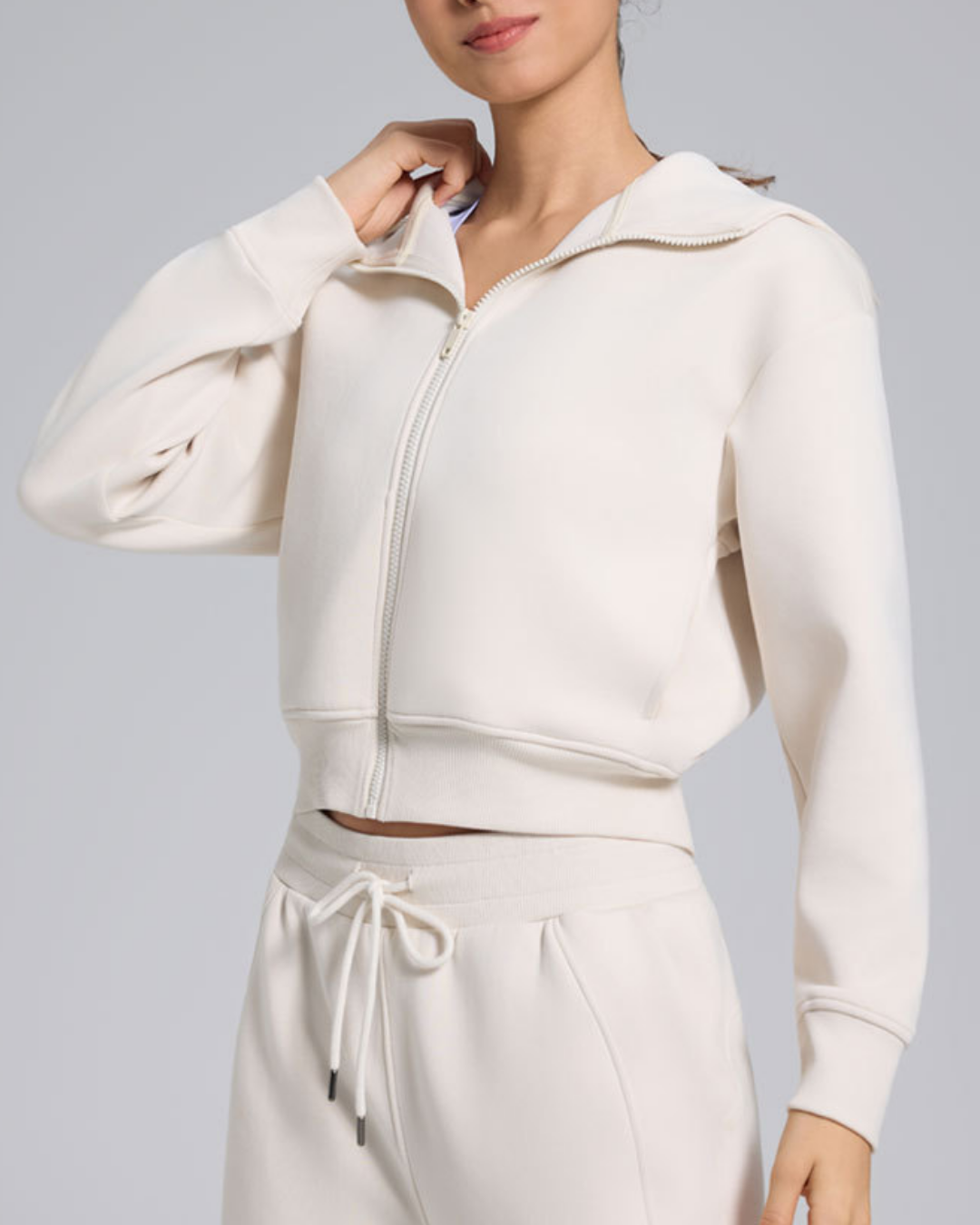 スフレタッチジップアップフリースジャケット 3931