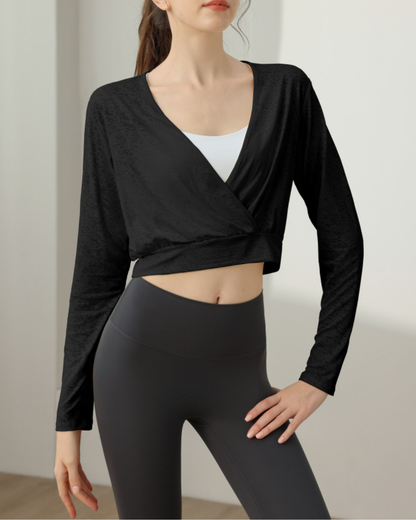 ミラージュカシュクールヨガロングトップ 3850
