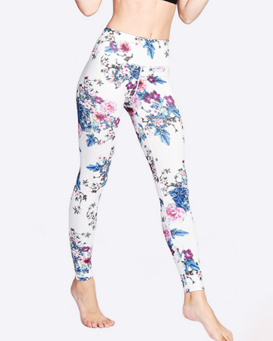 ローズホワイトヨガレギンス 2111