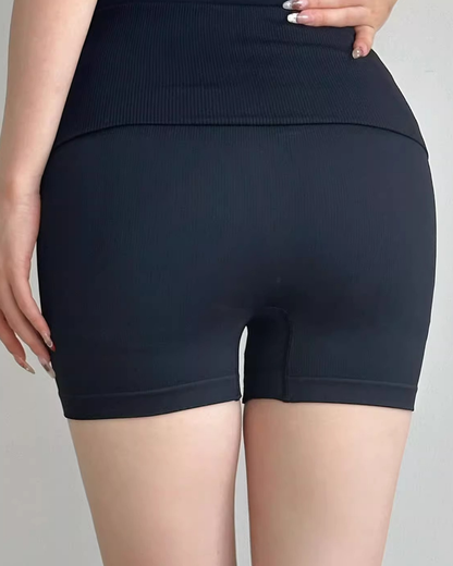 リブ編みロールアップショートパンツ 4031