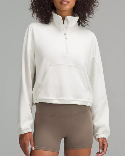 ソフトタッチハーフジップハイネックプルオーバー 3938