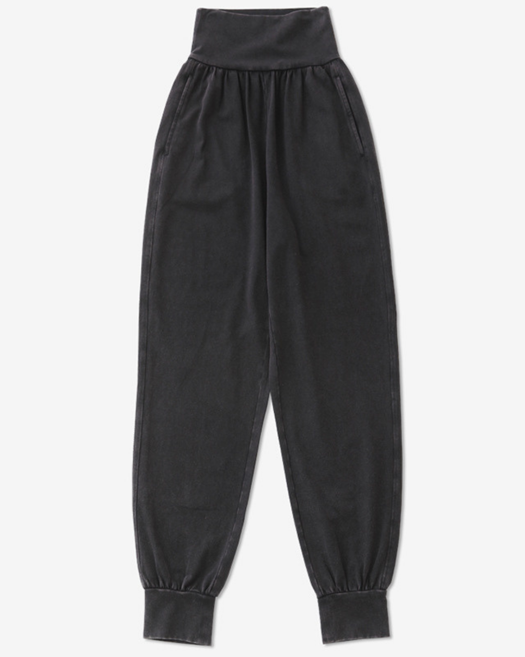 Rib pleated ez yoga pants 2350