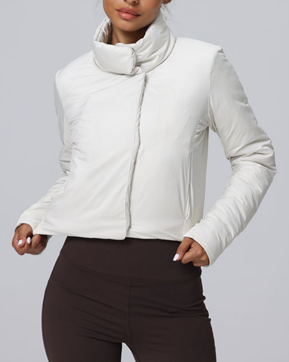 スタンドカラーサイドリブパデットジャケット 3932