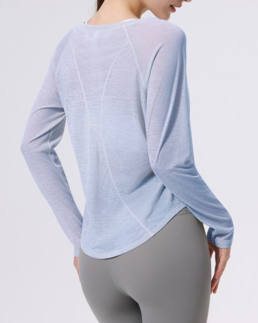 エコルスクルーネックシアーカットソー 3955