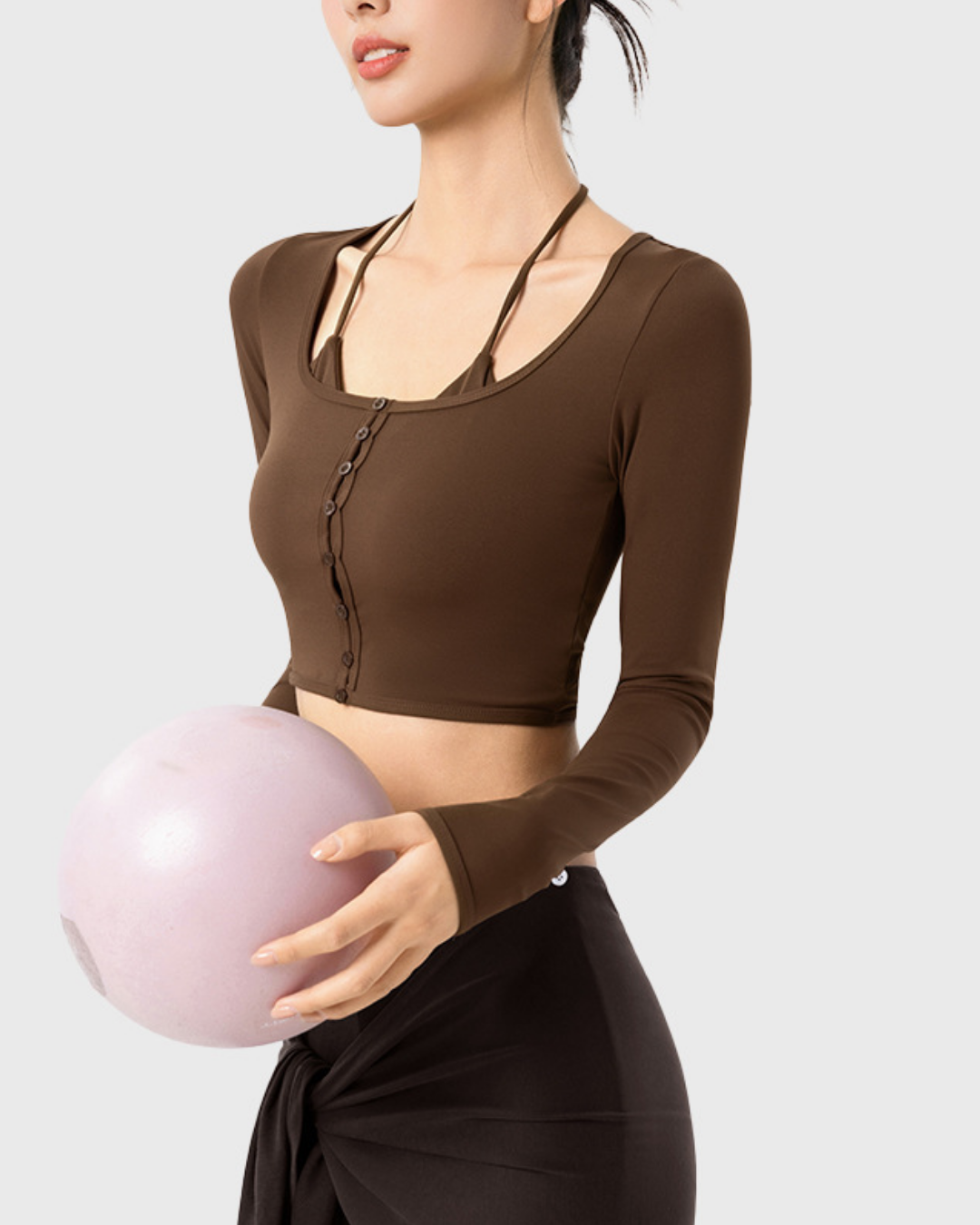 ボタンラインレイヤードトップス 3875