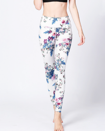 ローズホワイトヨガレギンス 2111