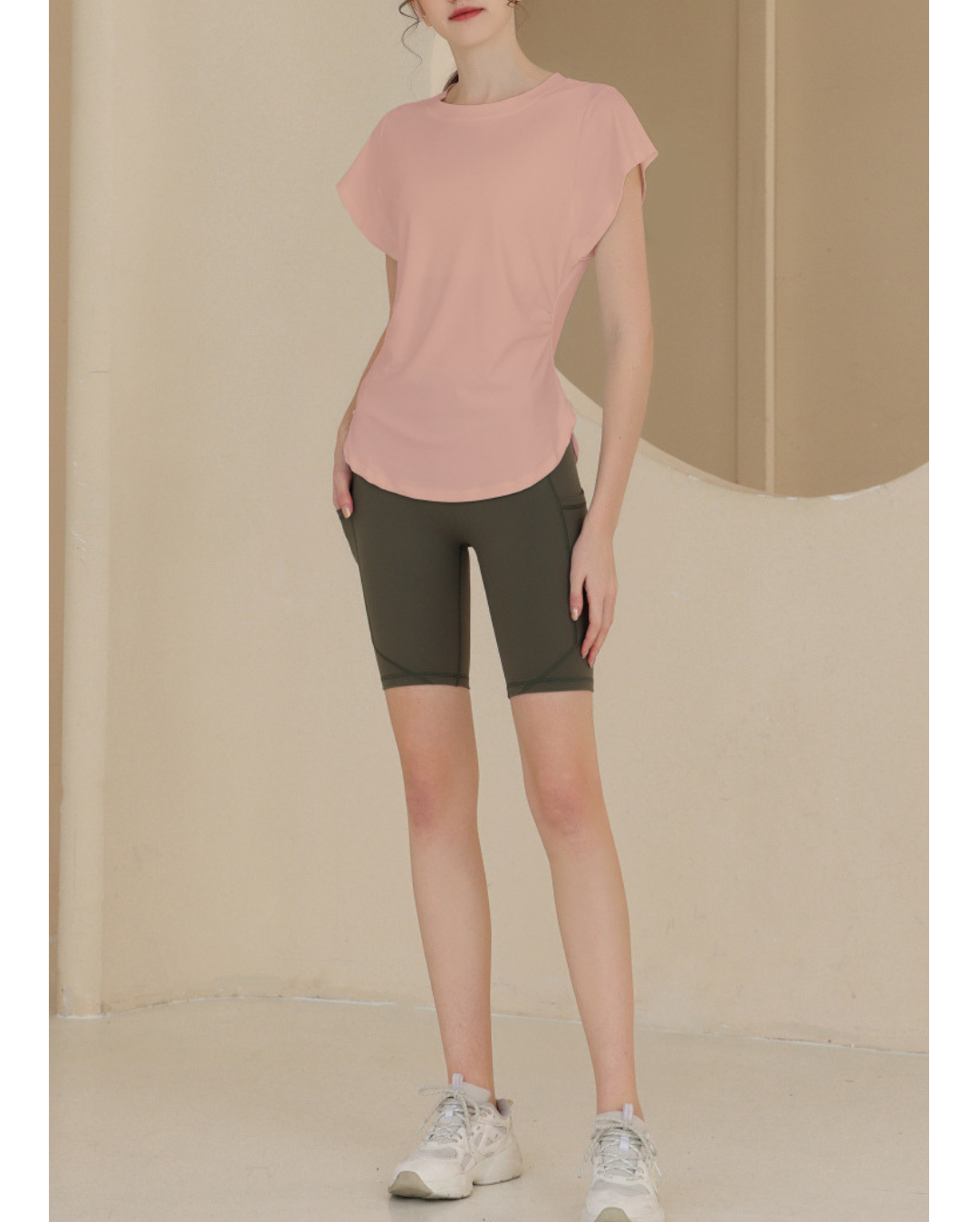 Waist squeeze French sleeve T 2517
