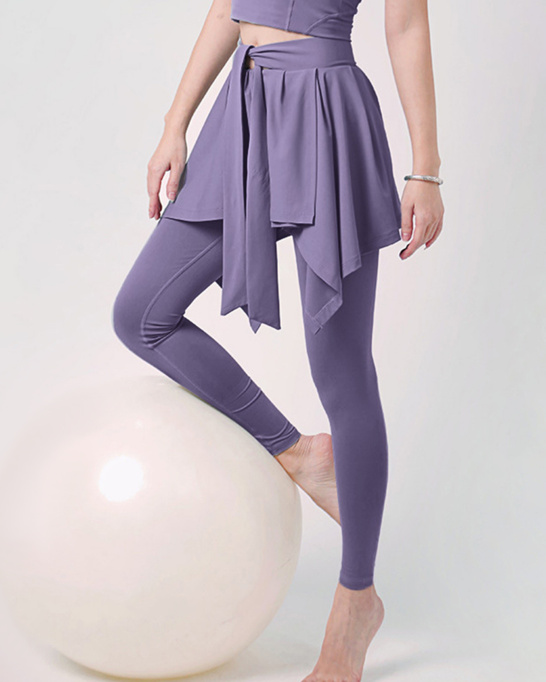 クールカラーラップスカートヨガレギンス 3214