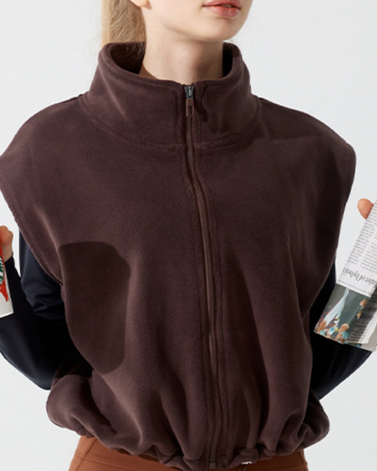 スタンドカラーウォームドロストベスト 3928