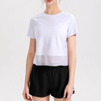 Cropped tulle T-shirt 2733