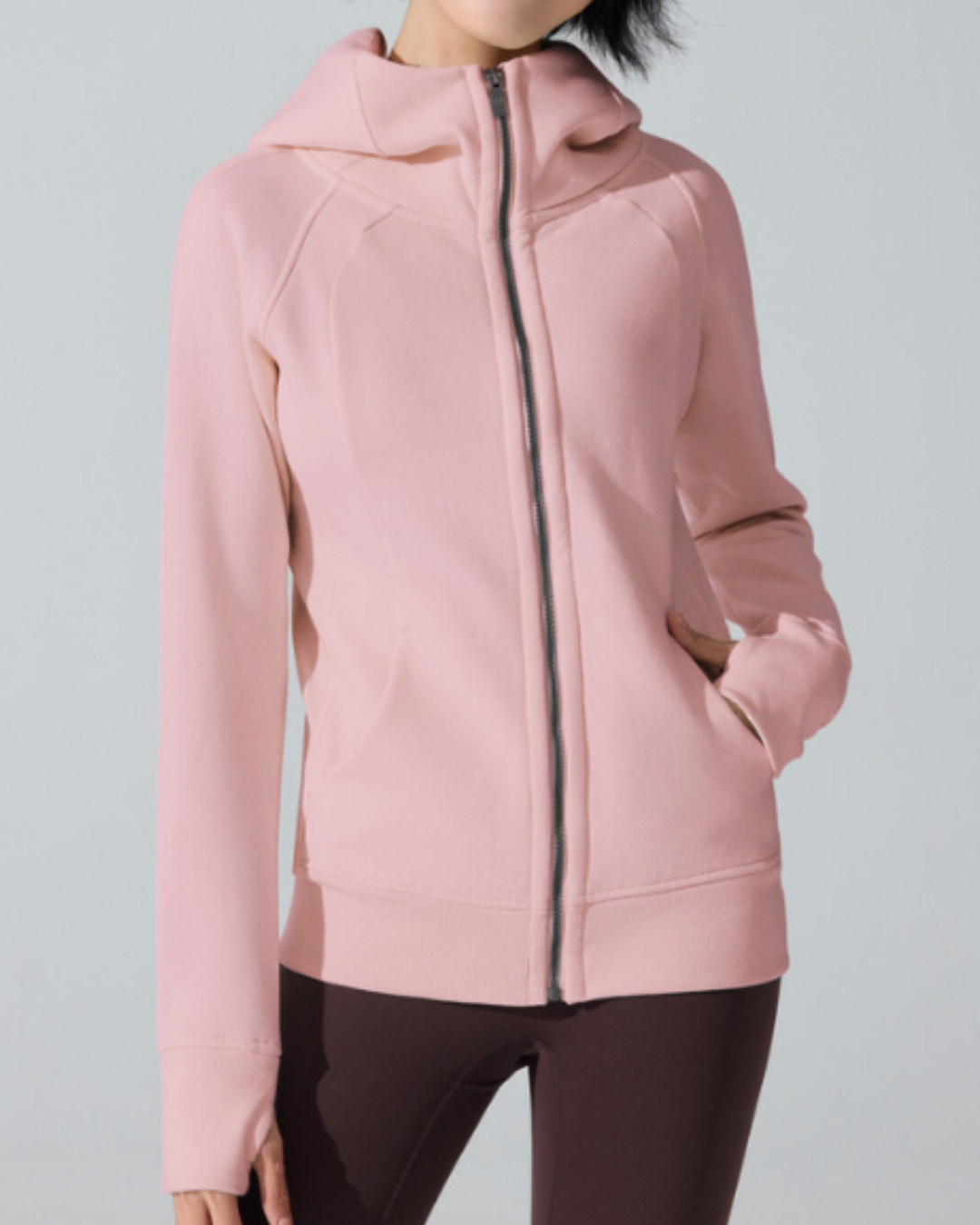 ハイネックサムホールフルジップフーディー 3947