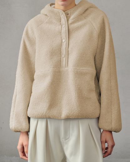 くすみハーフボタンボアヨガジャケット 3942