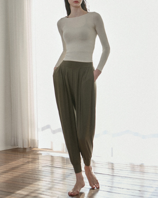 Pleated draped yoga pants 2783