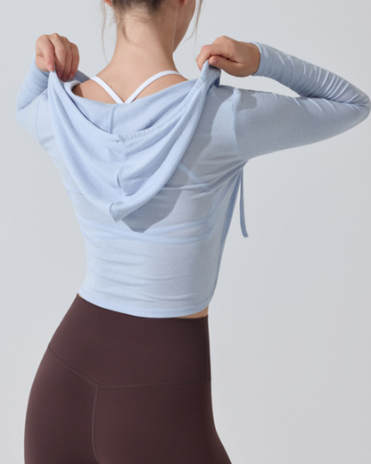 サイドギャザーカシュクールフーディー 3948