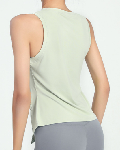 Side pleated long tank 2642