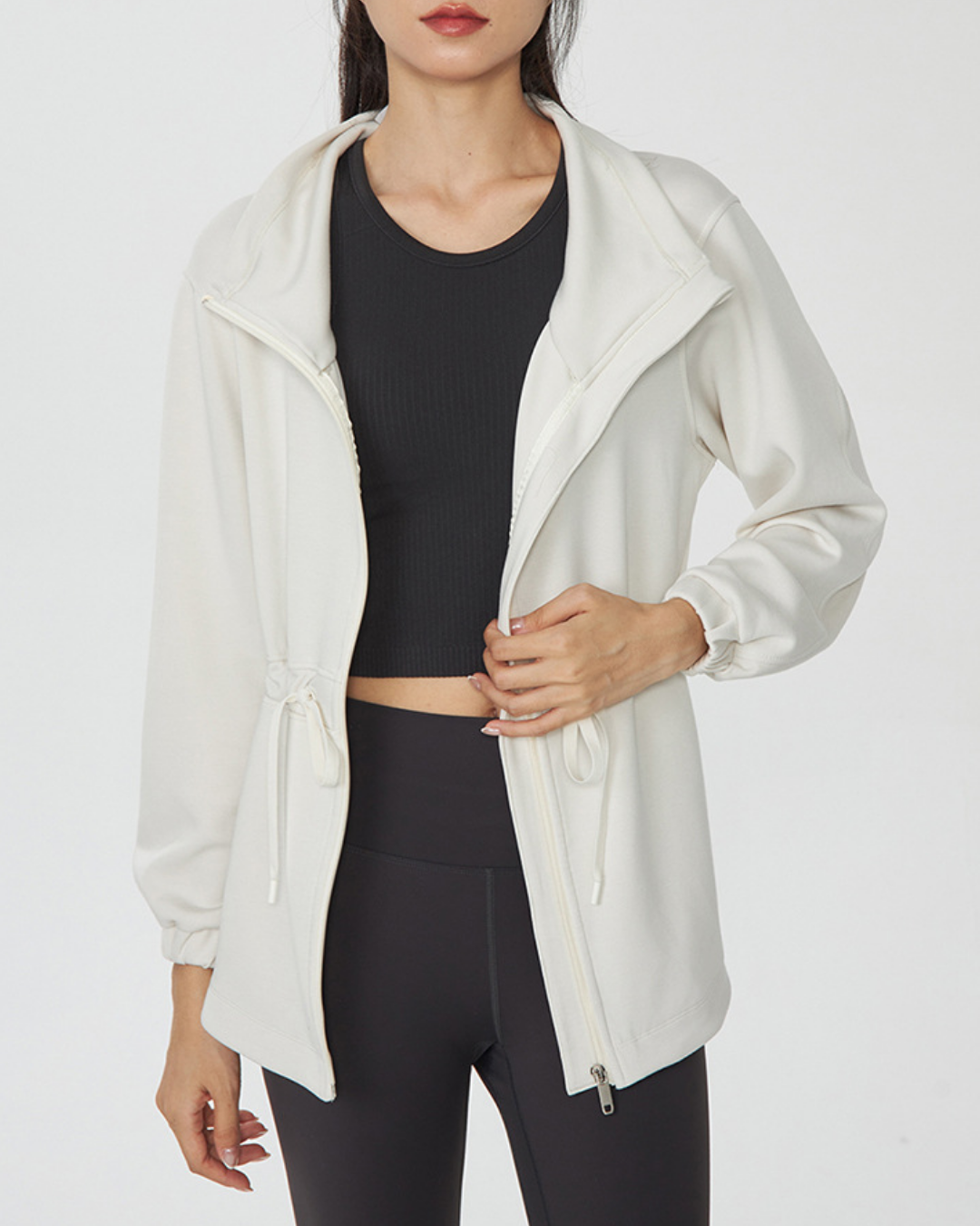 ウエストドロストハイネックジャケット 3929