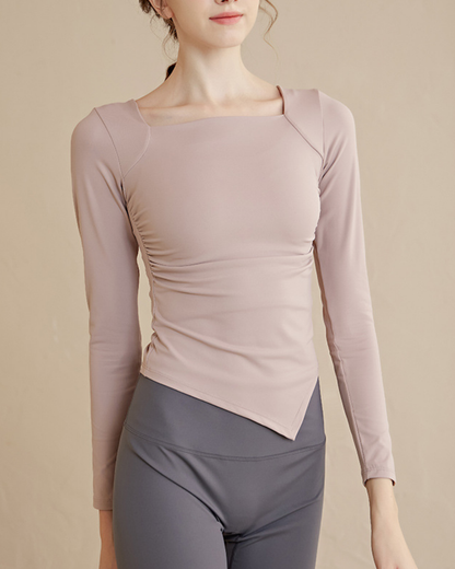 エクランスアシンメトリーヘムトップ 3978