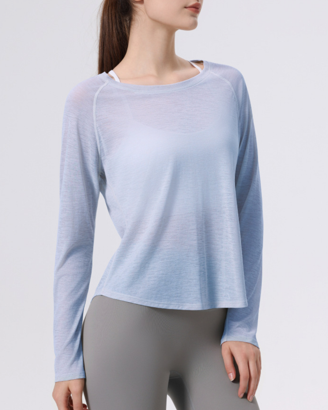 エコルスクルーネックシアーカットソー 3955