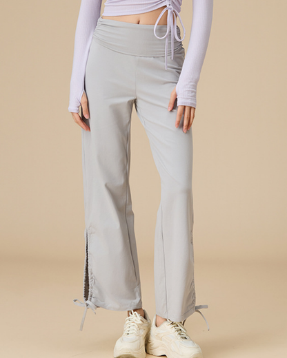 ニュアンスカラー裾ドロスト2wayリラックスパンツ 3915