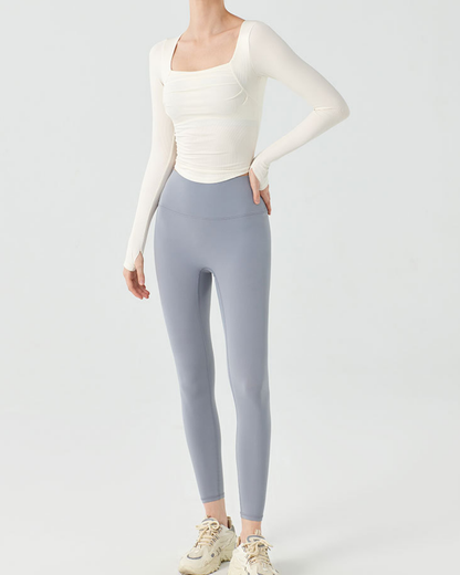 スクエアリブフィットトップス 3874