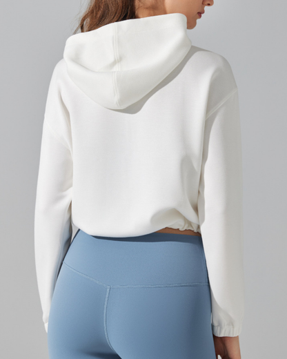 ウエストドロストストレッチジップフーディー 3918