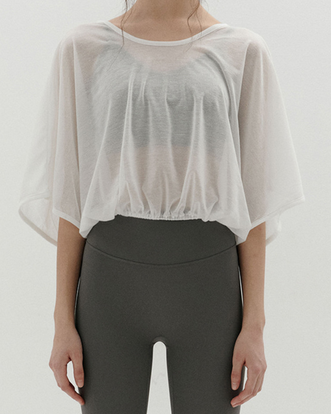 ハーフシアールーズスリーブヨガブラウス 2551