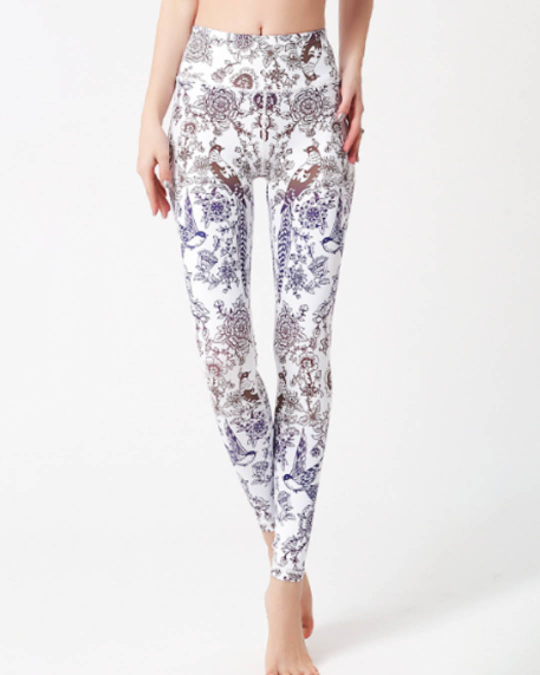 シルバーモノトーンヨガレギンス 2112