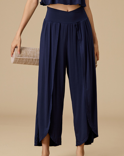 ラウンドヘムタックフレアパンツ 3913