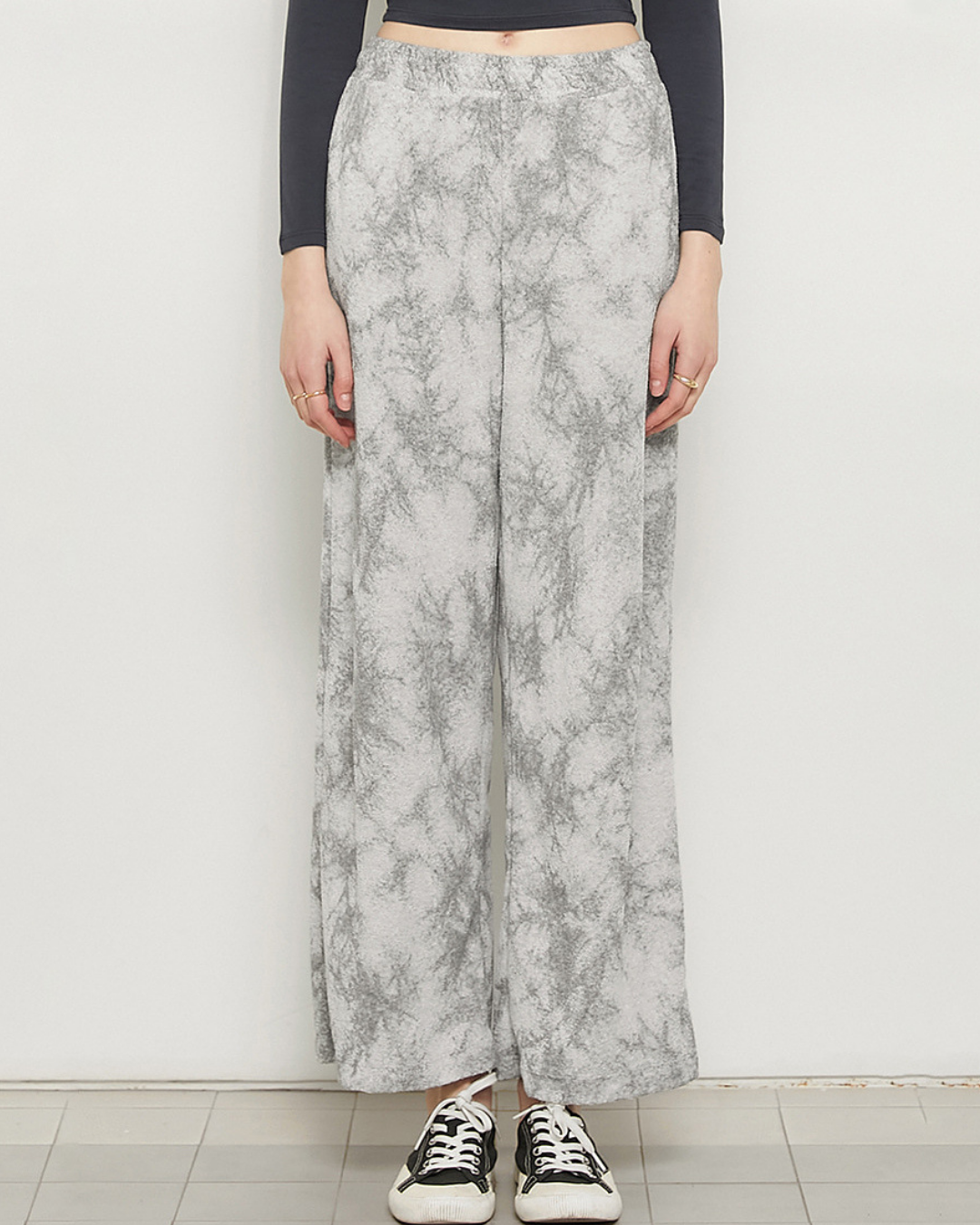 アースカラータイダイワイドパンツ 3191