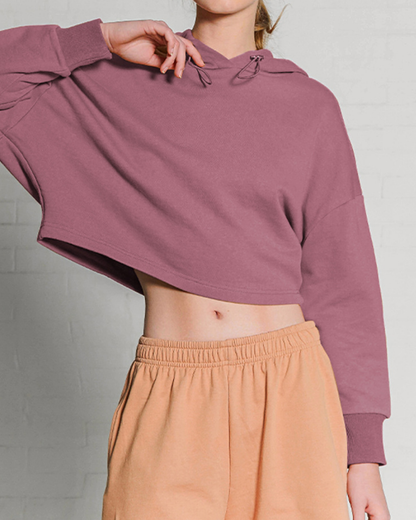 ストレッチリラックスクロップドフーディ 3952