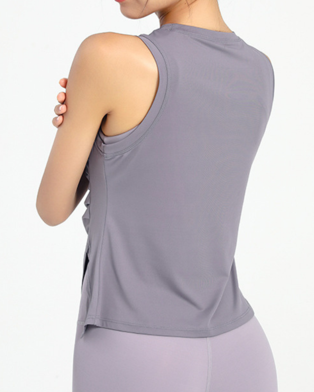 Side pleated long tank 2642