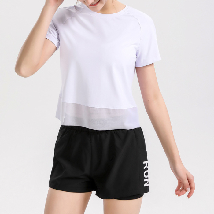 Cropped tulle T-shirt 2733