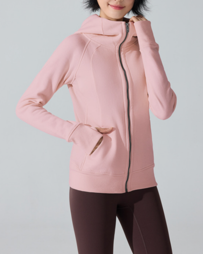 ハイネックサムホールフルジップフーディー 3947