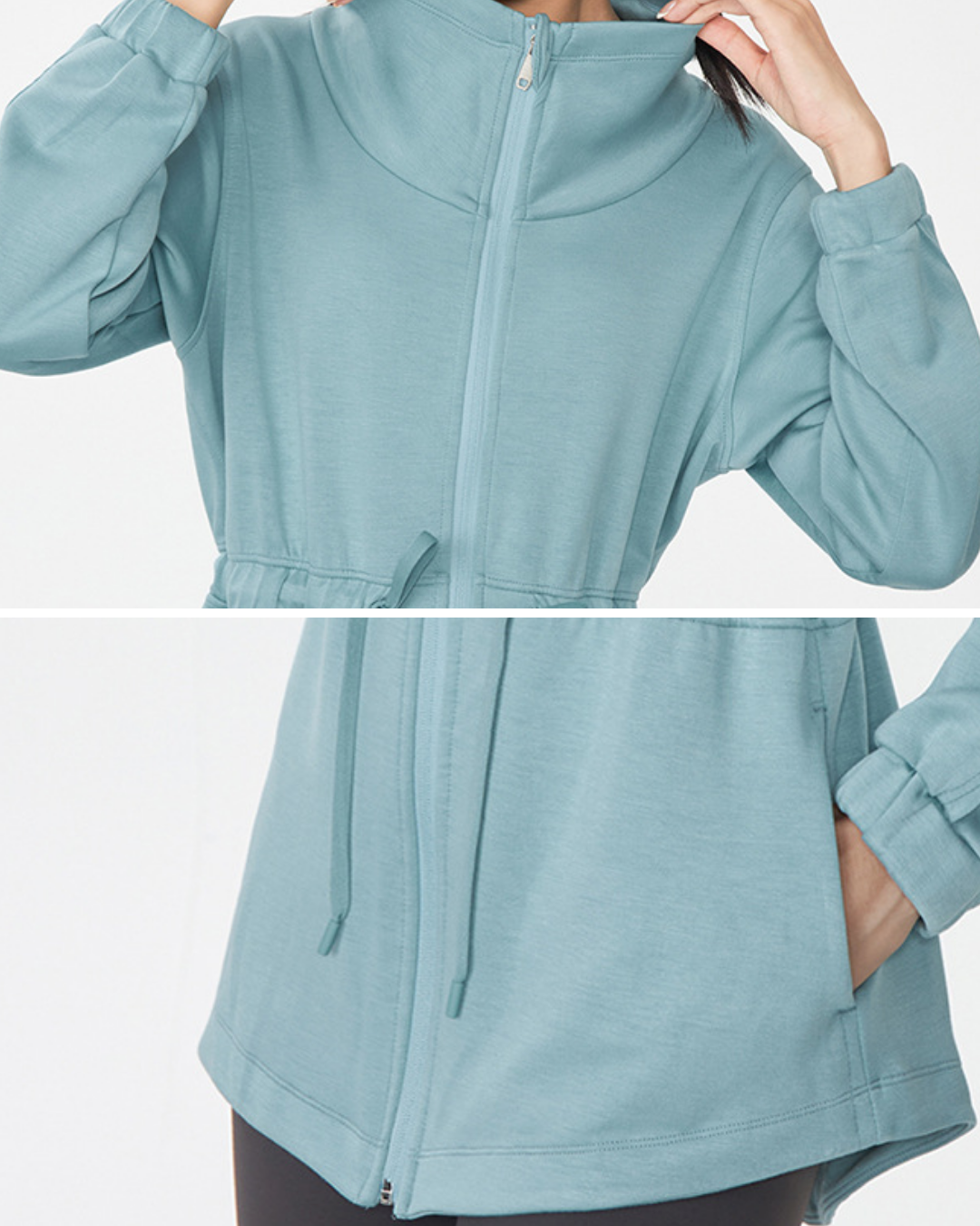 ウエストドロストハイネックジャケット 3929