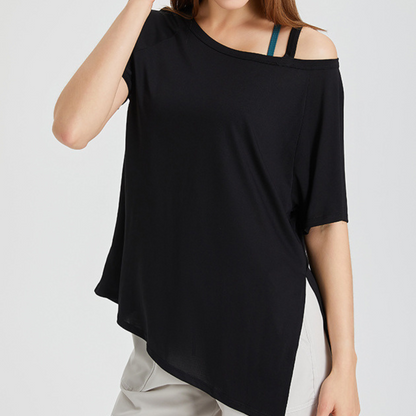 ワンショルダーヘムスリットT 2634