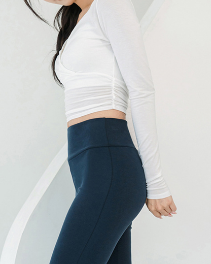 サイドギャザーカシュクールトップ 3285