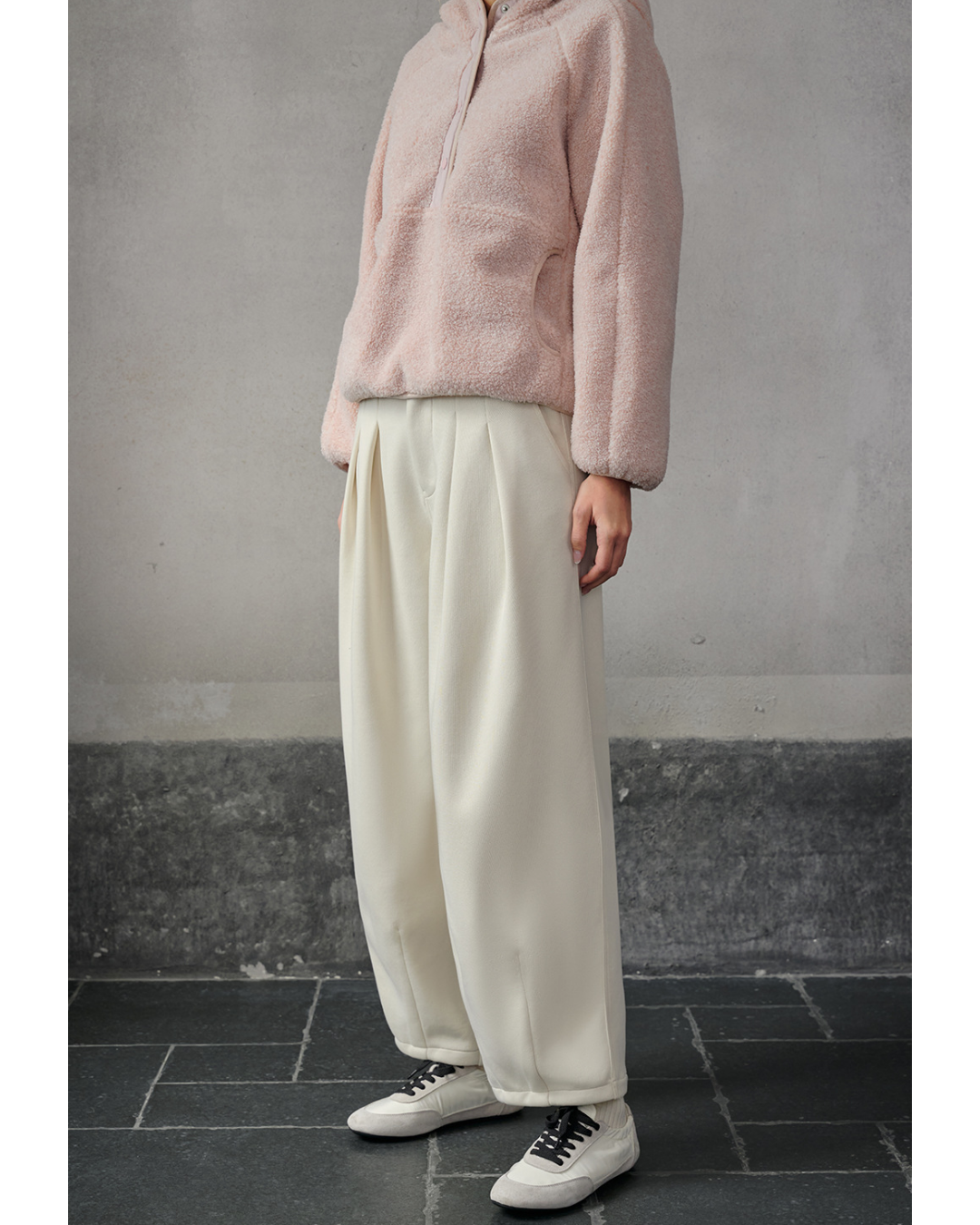 くすみハーフボタンボアヨガジャケット 3942