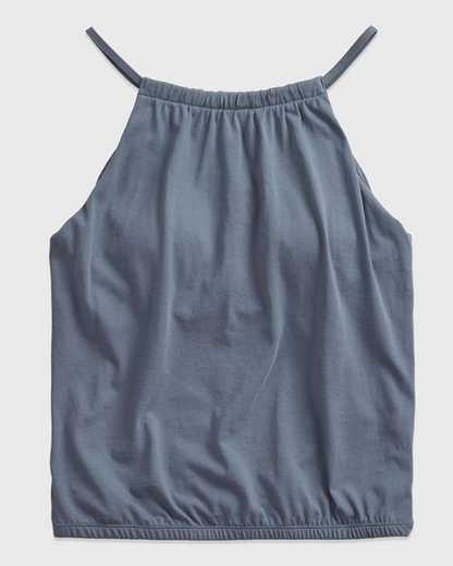 Halter neck back slit top 2471