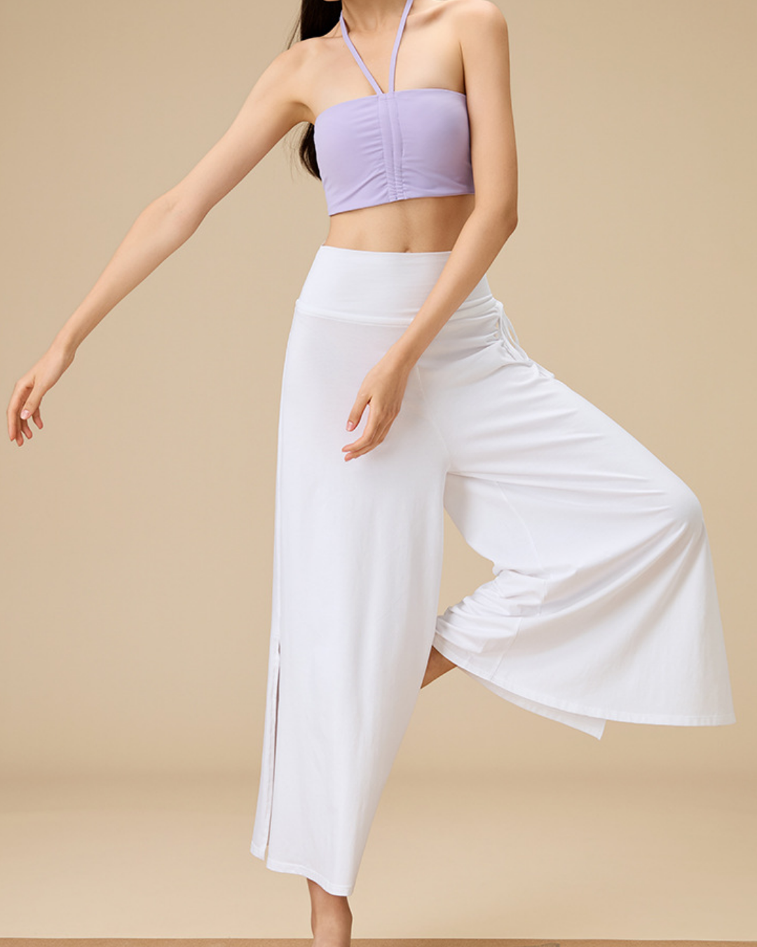 サイドスリットワイドフレアパンツ 3914