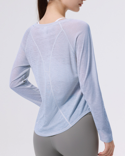 エコルスクルーネックシアーカットソー 3955