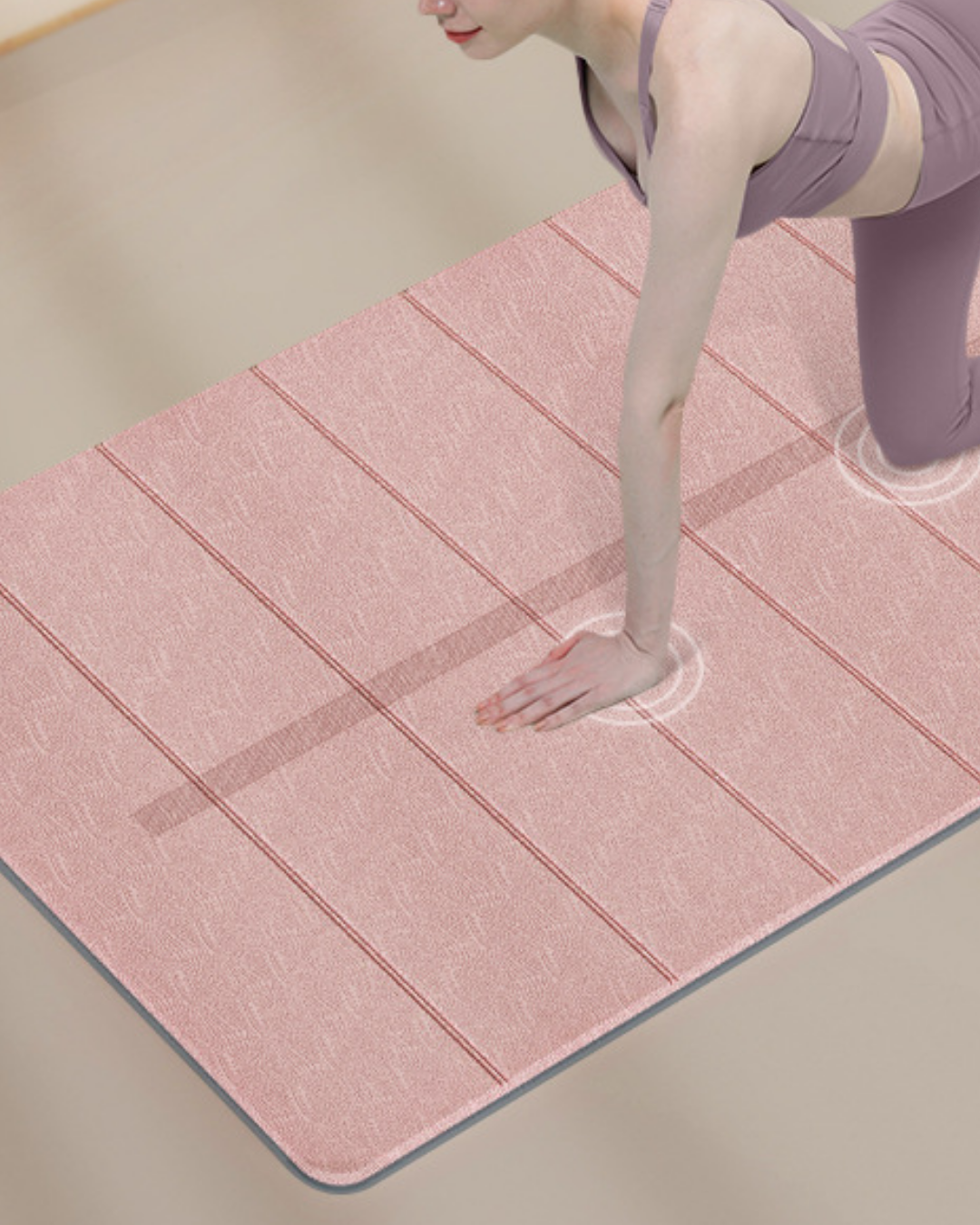 くすみカラー折りたたみヨガマット（6mm） 3766