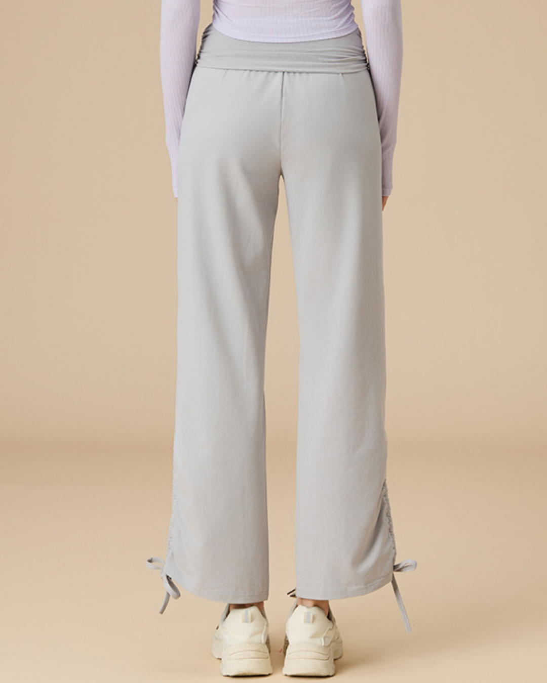 ニュアンスカラー裾ドロスト2wayリラックスパンツ 3915