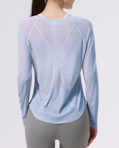 エコルスクルーネックシアーカットソー 3955