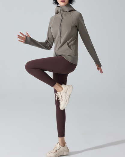 ハイネックサムホールフルジップフーディー 3947