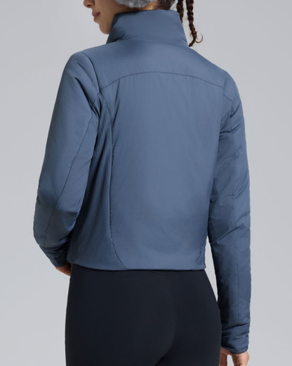 スタンドカラーサイドリブパデットジャケット 3932